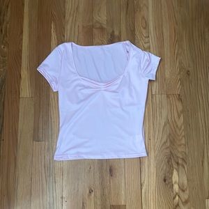 Pink short sleeve top